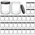 KEYWING 8oz Clear Glass Candle Jars with Metal Lids (30-Pack)