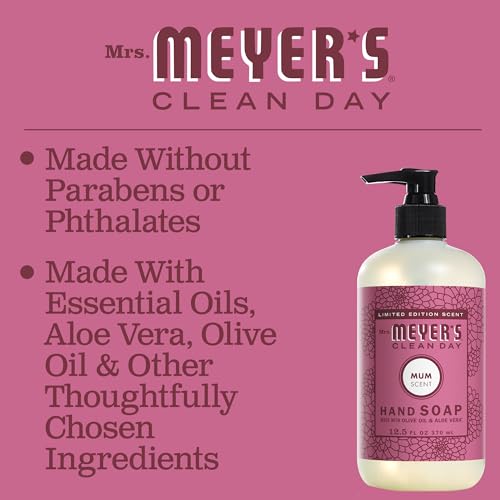 MRS. MEYER'S CLEAN DAY Hand Soap Mum (12.5 Fl Oz (Pack of 1), Gel)