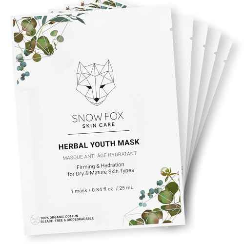 Snow Fox Herbal Youth Mask with Elasticity Production and Collagen Boost, 5-Pack