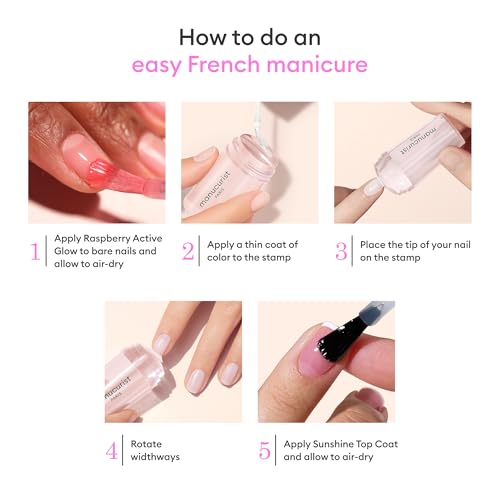 Manucurist French Manicure Set - Active Glow Raspberry Nail Polish Kit