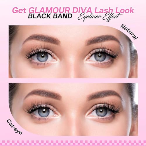 Lash Clusters Wispy D-Curl Eyelash Extensions 8-18mm Natural Volume Individual Lashes with Soft Thin Band 110 Clusters DIY Lash Extension for Beginners