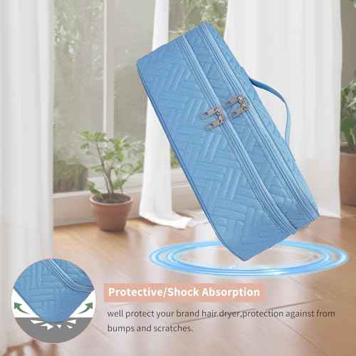 Double-Layer Carrying Case Apply to Revlon One-Step Hair Dryer, Travel Bag for Hair Volumizer/Styler,Water Resistant Storage Organizer Box,Compatible with FlexStyle Attachment (Bag Only)