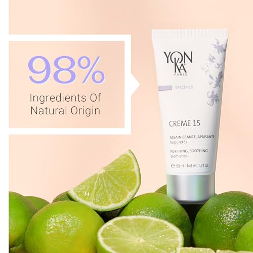 Yon-Ka Specifics Creme 15 (50ml) Acne Treatment Cream to Purify and Balance Blemish Prone Skin, Soothe Irritation with Chamomile, Paraben-Free