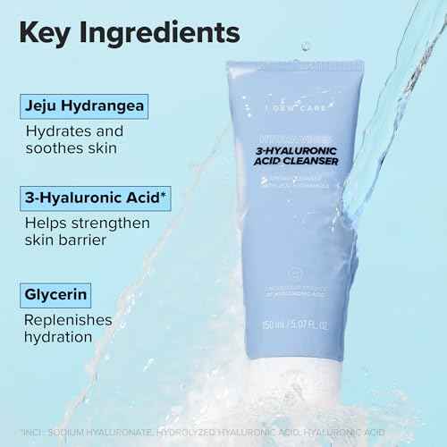 I DEW CARE Foam Cleansing - Hydra Vibes 3-Hyaluronic Acid Cleanser | Hyaluronic Acid, Moisturizing, Korean Glass Smoother Skin Care, Vegan, Cruelty-Free, Illuminating, 5.07 FL Oz