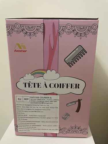 Mannequin Head Human Hair, 24”Mannequin Head with 70% Real Hair Mannequin Cosmetology Manikin Practice Doll Head for hair styling Braiding Hairdressing Head with Table Clamp + DIY Hair Styling Set