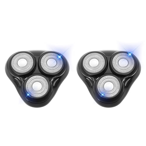 2PACK£¨Black£© Universal Rotary Replacement Shaver Head,Compatible with Remington Shaver Series,for R3,R4,R5,R6,R7,R8,SP-3141 and SP-5161 Foils/Blades
