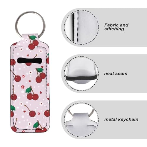 Neoprene Lipstick Holder Keychain for Lip Balm