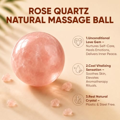 Rose Quartz Roller Bottles 50ml - 2 Pack Amber Glass