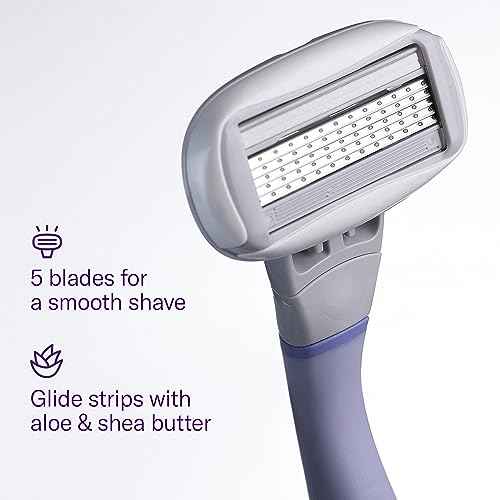 Flamingo Foaming Shaving Gel and Original Razor Blade Refill Cartridges - 6 Count - Shaving Razor Set for Women