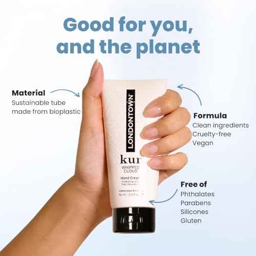 LONDONTOWN kur Whipped Cloud Hydrating, Moisturizing & Fast Absorbing Hand Cream, Vegan & Cruelty Free - 1fl oz