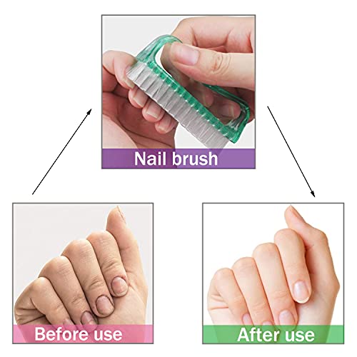 Multicolor Nail Brush Set for Hand and Foot Cleaning, Pedicure Scrubbing Tools - 5 Pack
