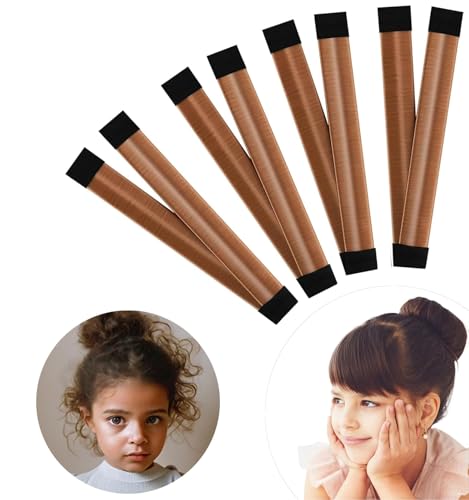 Dark Brown Hair Bun Maker Tool - 4 Pack Snap Ballet Bun