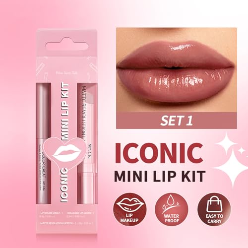 Matte Liquid Lipstick Set - 3PC Waterproof Lip Stain & Liner
