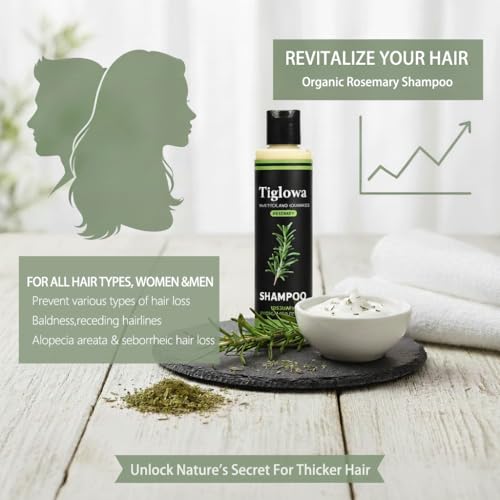 Organic Rosemary Hair Growth Shampoo - Strengthening & Thickening