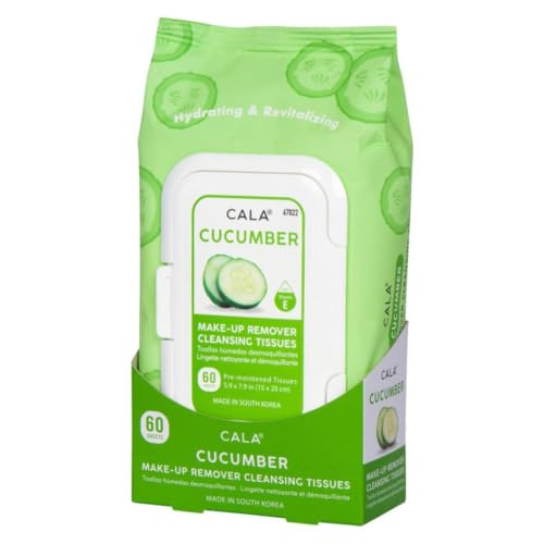 Cala Cucumber Makeup Remover Wipes, 60 Sheets