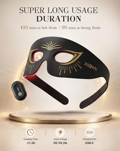 Red Light Therapy Eye Mask - 630nm & 850nm for Dark Circles