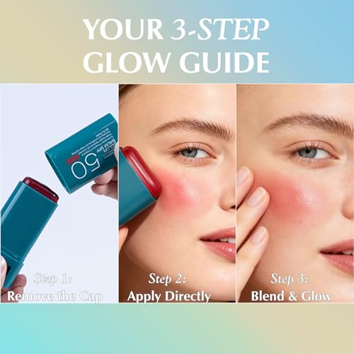 QHOSIULI SPF50 Color Balm - 3-in-1 Creamy Blush & Lip Tint
