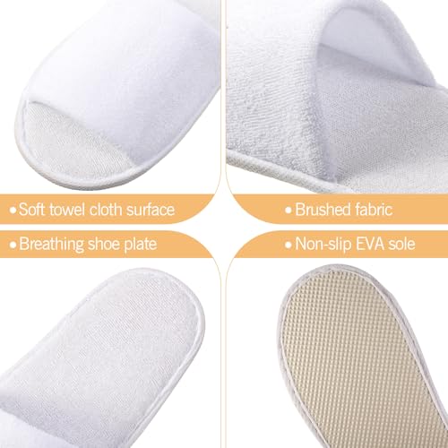 24 Pairs Spa Disposable Slippers Open Toe Non Slip Slippers for Women Men Guests Hotels Home Party Housewarming