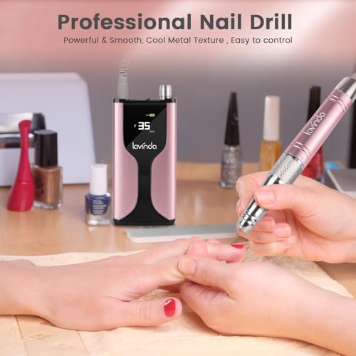 Lavinda Rechargeable Nail Drill 35000RPM Brushless Electric File