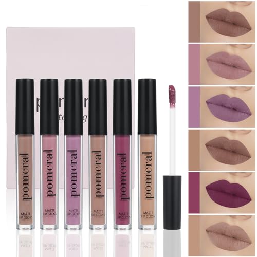 6-Color Matte Lipgloss Set Waterproof Liquid Lip Tint Kit