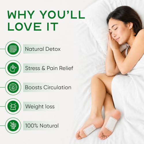 Natural Rosemary Cleansing Foot Patches with Ginger & Bamboo - 30 Count
