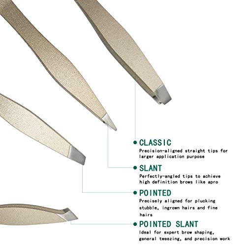 Erised's Bifrost Mini Eyebrow Tweezers Set - Precision Travel Tweezers