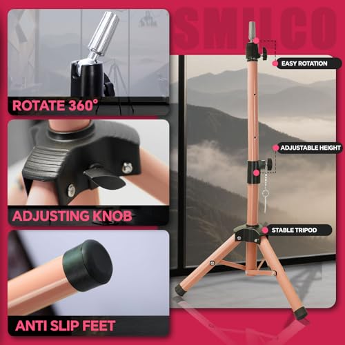 Smilco Adjustable Mannequin Head Stand Tripod, 21-40 Inch