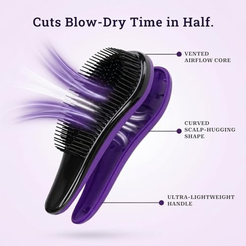 Performore Curved Vented Boar Bristle Detangler Hairbrush