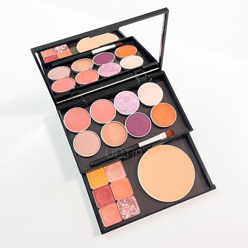 2-Layer Magnetic Makeup Palette with Mirror & 20 Metal Stickers