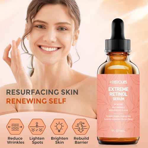 Retinol Serum for Face 2.5%, B5 Resurfacing Retinol Serum with Vitamin C, Vitamin E, Hyaluronic Acid, Niacinamide, Peptide for Anti-Aging, Wrinkle Smoothing, Dark Spot Corrector, Brighten Dullness