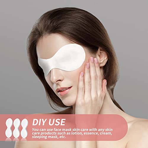 MoyRetty 300 Sheets Disposable Eye Mask-Non Woven Eye Care Cotton, Facial Eye Covers Skincare Spa Paper, Cosmetic Facial Paper Sheet Eye Nose Face Pads for Home Salon Beauty Tools