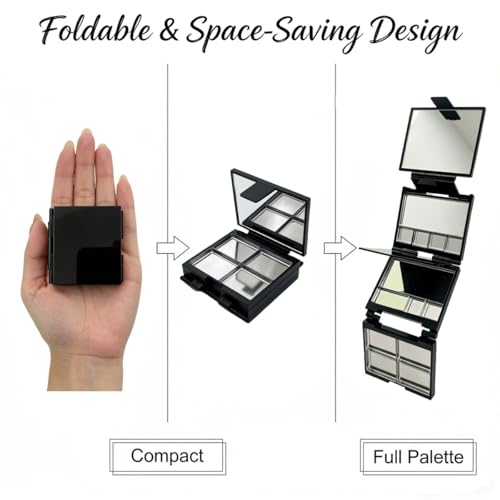 Magnetic Makeup Palette with 13 Metal Pans & Dividers