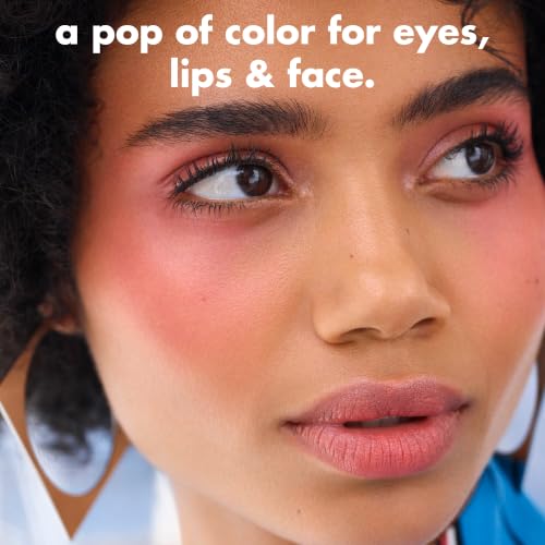 e.l.f. Monochromatic Multi Stick - Dazzling Peony Cream-to-Powder Blush, Lip & Eye Color - Vegan & Cruelty-Free