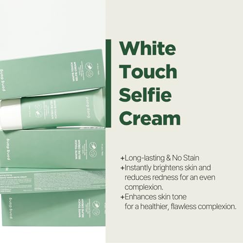 PONGDANG Tone-UP Touch Selfie Cream 3.52 oz | Lightweight Brightening Cream | Hydrating & Redness-Soothing Formula | Korean Skin Care