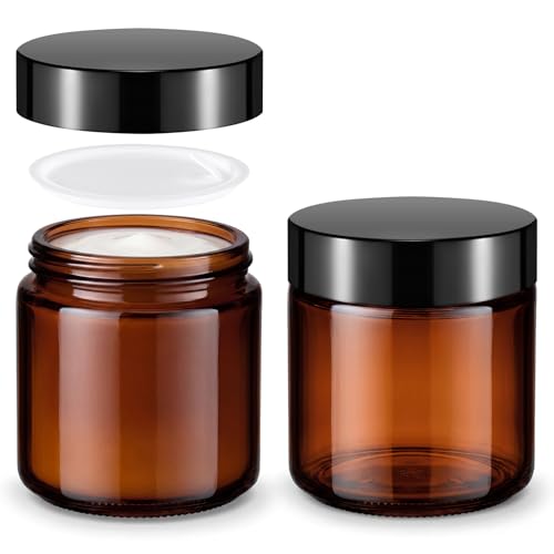 Norme 4 oz Glass Jars with Airtight Lids (2-Pack)