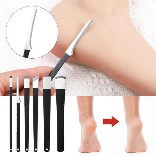 cobee 6 Pcs Ingrown Toenail Removal Kit, Callus Shaver Ingrown Toenail Tool with A Storage Box, Foot Callus Remover Tool Pedicure Knife for Foot Care Dead Skin Corn File Rasp
