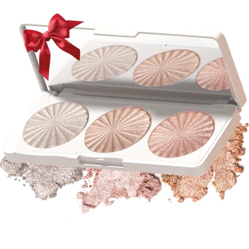 3-Color Highlighter Palette | Waterproof Shimmer Powder