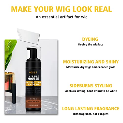 Goiple Lace Tint Mousse 6.8oz Dark Brown Wig Lace