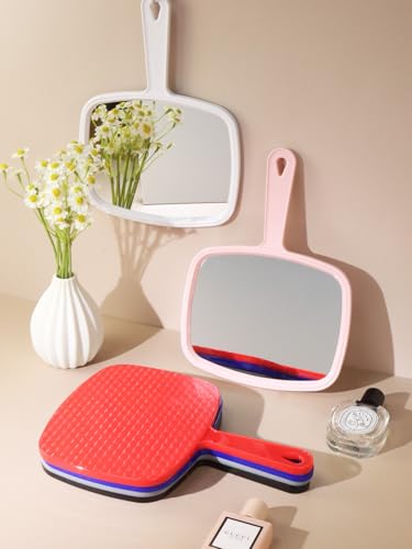 Gladmart 10.3" Hand Mirror with Handle, Pink – Salon & Shaving