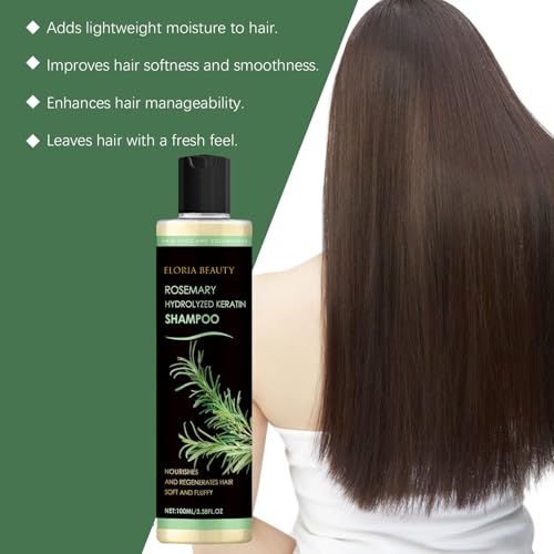 Organic Rosemary Keratin Shampoo for Hair Growth & Repair - Nourishing Hair Care