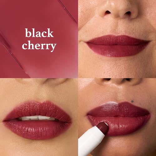 Julep The Perfect Pair 2pc Set It's Balm Tinted Lip Balm Black Cherry and With a Trace Retractable Creamy Long-Lasting Lip Liner, Black Cherry