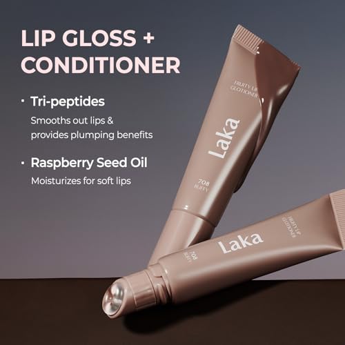 Laka Fruity Lip Glotioner, 10ml/0.33 fl.oz, Lip Gloss with High Shine Vivid Colors, Jelly tip for Hygienic & Easy Application, K-Beauty?? (#700 Glowy)