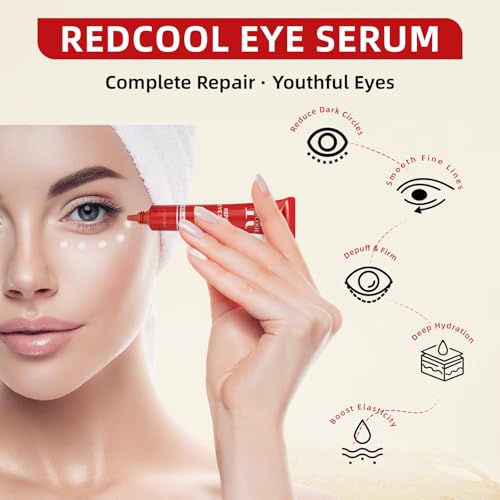 Caffeine & Retinol Under Eye Serum ? Dermatologist-Tested, Fast Absorbing, Correction for Puffy Eye Bags Fine Lines Dark Circles Wrinkles While Providing Moisturizing Care 0.7 Oz
