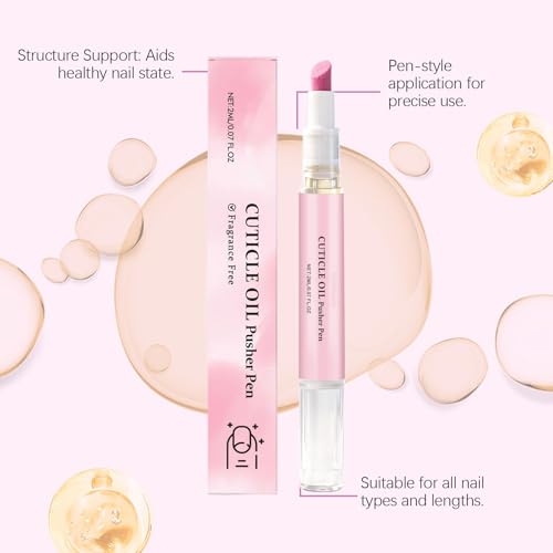 YAMVXIC 2-in-1 Cuticle Oil Pusher Pen for Nail Care - 3 Pcs