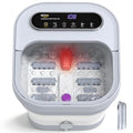 ALLJOY Collapsible Foot Spa with Heat, Bubbles & Massage Rollers