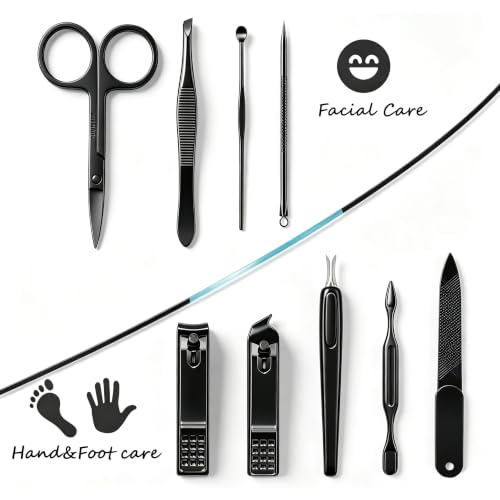 9-Piece Stainless Steel Manicure Set with Portable Case