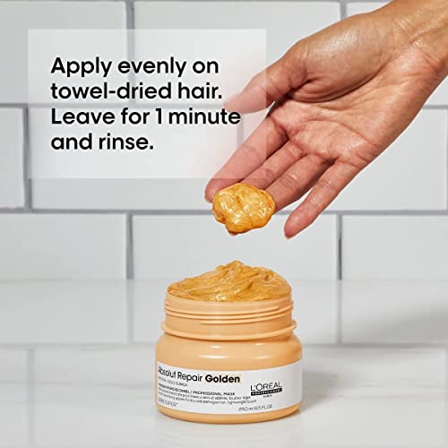 L'Or?al Professionnel Paris Absolut Repair Golden Mask - Repairs Damage & Provides Shine For Fine to Medium, Dry, & Damaged Hair