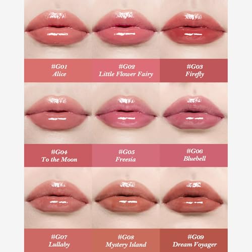 Flower Knows Midsummer Fairy-Tale Lip Gloss & Lip Oil - Hydrating, Non-Fading, Vegan, 0.17 Fl Oz