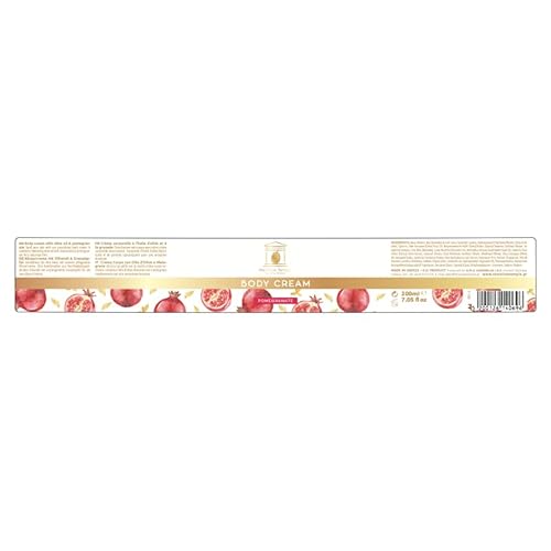 Nourishing Body Cream with Olive Oil and Pomegranate Extract, Hydrating Formula for Luxurious Feel - 7.05 fl oz