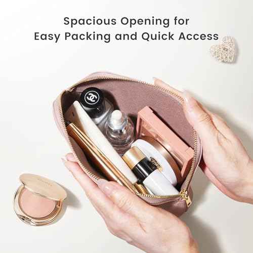 ROWNYEON BEGINMAGIC Small Makeup Bag for Purse, Mini Portable Cosmetic Bags for Women, PU Leather Coin Purse Lipstick Cosmetic Accessories Organizer, Travel Makeup Pouch Zipper Pouch for Men Women
